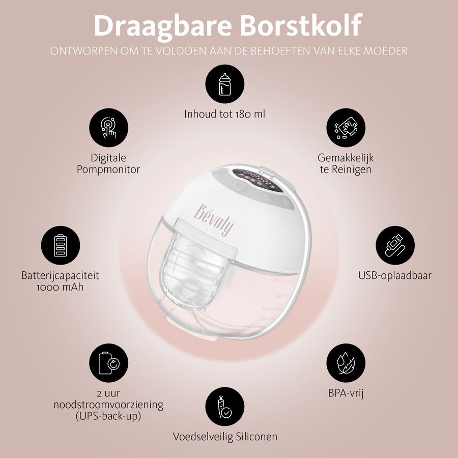 Bévaly Elektrische Borstkolf – Handsfree & Draagbaar